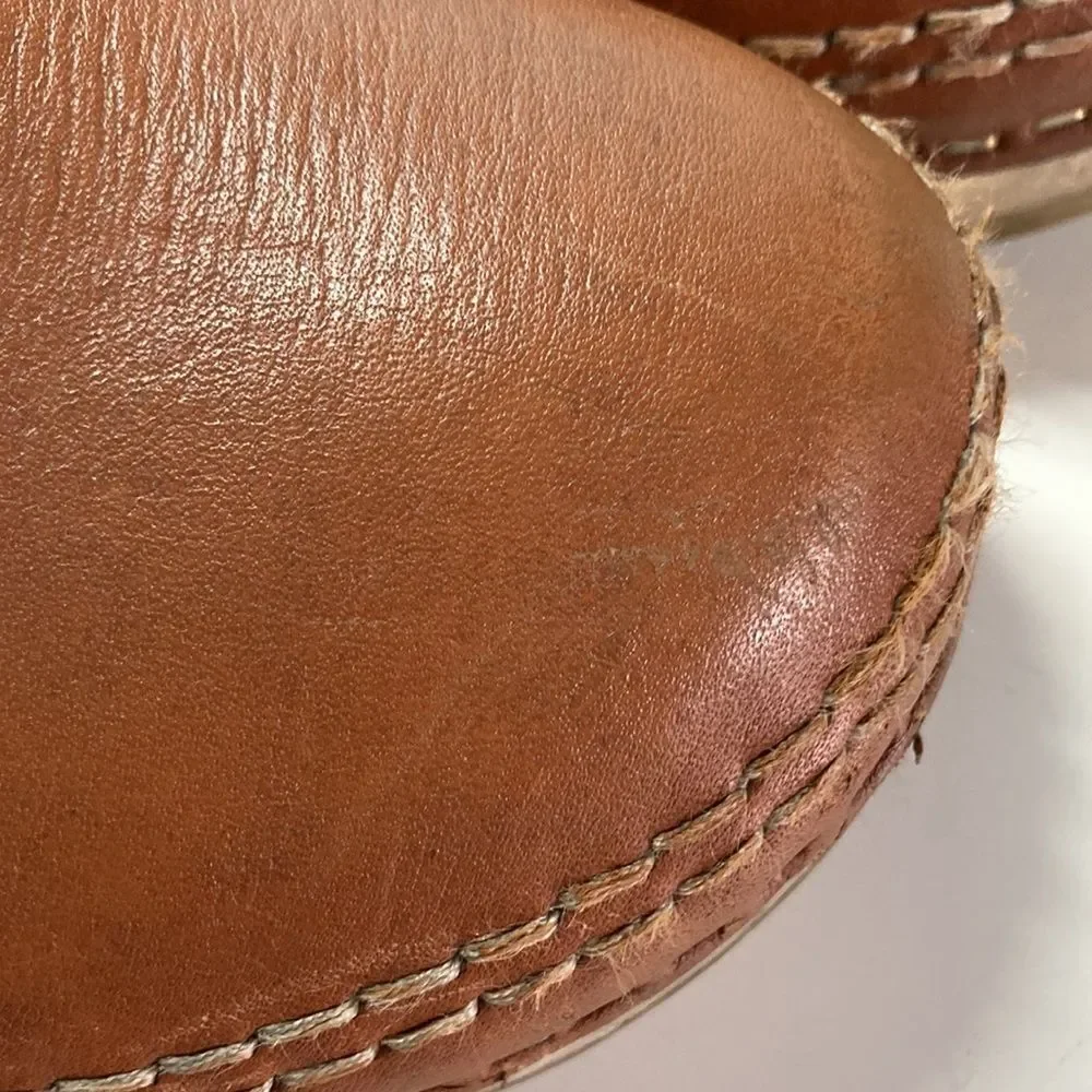 Gevavi Wood & Leather Clogs Size 39 - 8.5 US Womens Slip On Shoes